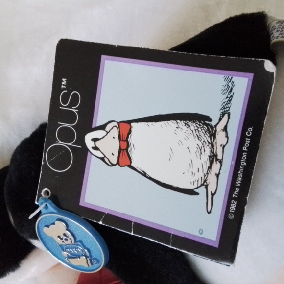 Dakin Bloom County Opus Penguin with red bow tie plush vintage‎ 1982 - Picture 5 of 10